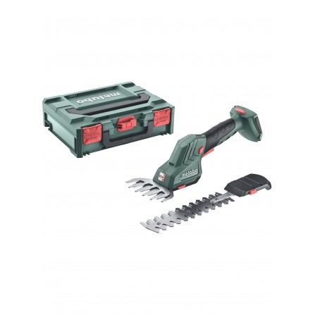 Akumuliatorinės krūmų ir žolės žirklės Metabo SGS 18 LTX Q (601609840), 18 V + lagaminas
