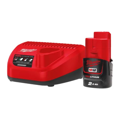 Akumuliatorio ir įkroviklio rinkinys Milwaukee M12 NRG-201, 12 V, 1 x 2 Ah