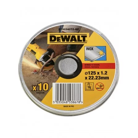 Dewalt pjovimo diskų rinkinys DT42340TZ-QZ, 125 mm x 1,2 mm, 10 vnt.