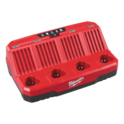 4 lizdų įkroviklis Milwaukee M12 C4, 12 V, Li-ion