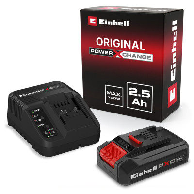 Einhell PXC 18V 2,5 Ah – akumuliatorių ir įkroviklio komplektas