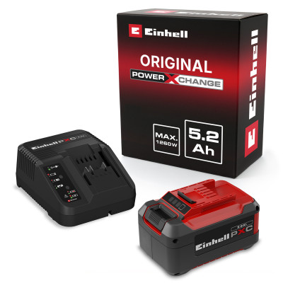 Einhell PXC 5,2 Ah – akumuliatorių ir įkroviklio komplektas