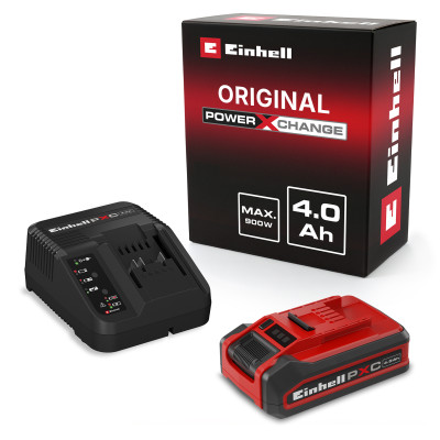 Einhell PXC Plus 4,0 Ah – akumuliatorių ir įkroviklio komplektas