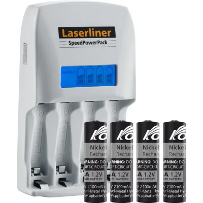 Laserliner SpeedPowerPack AA elementų įkroviklis su 4 įkraunamais AA elementais