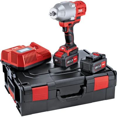 Flex akumuliatorinis smūginis veržliasukis IW 1/2" 950 18.0-EC, 2 × 5,0 Ah, L-BOXX lagaminas
