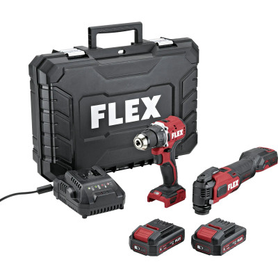 Flex DD LD + MT 18-ECTC/2.5 – akumuliatorinių įrankių rinkinys