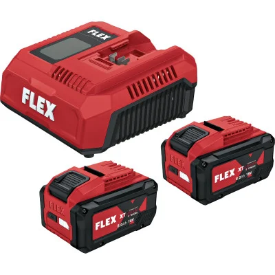 Flex akumuliatorių ir įkroviklio komplektas P-Set 18-88 XT CA2
