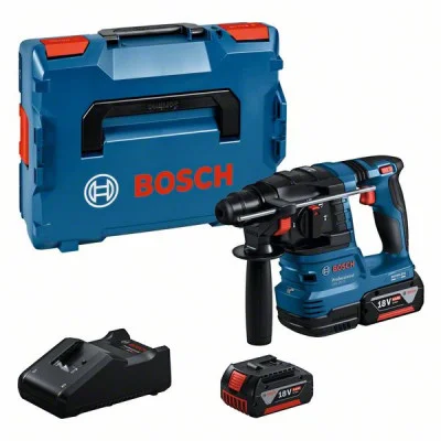 Bosch akumuliatorinis perforatorius GBH 18V-22 SDS-plus 2× akumuliatoriai + įkroviklis su lagaminu