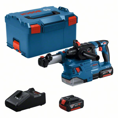 Bosch akumuliatorinis perforatorius GBH 18V-22 SDS-plus 2× akumuliatoriai + įkroviklis + GDE18V-12