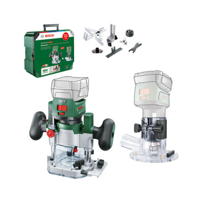 Bosch vertikali freza AdvancedTrimRouter 18V-8, be akumuliatoriaus ir įkroviklio, su lagaminu
