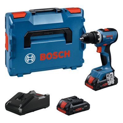 Bosch akumuliatorinis gręžtuvas-suktuvas GSR 18V-65, 2 × 4.0 Ah, L-BOXX lagaminas