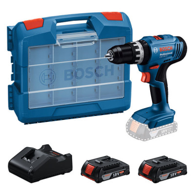 Bosch akumuliatorinis smūginis gręžtuvas-suktuvas GSB 18V-25, 2 × 2.0 Ah