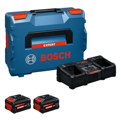 Bosch 2 × EXBA18V-80 + EXAL18V2-320 (L-BOXX) – akumuliatorių ir įkroviklio komplektas