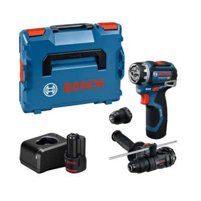 Bosch akumuliatorinis gręžtuvas-suktuvas GSR 12V-32 FC, 2 × 2.0 Ah, L-BOXX lagaminas, 2 priedai