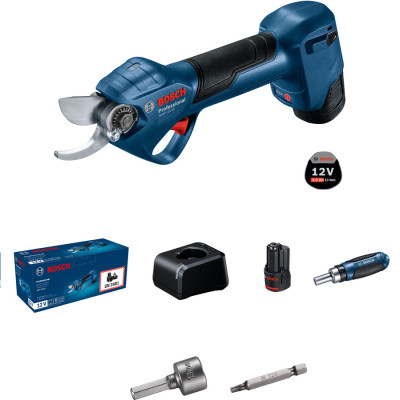Bosch akumuliatorinės sodo žirklės GGP 12V-25 (2× 3,0 Ah) (kartoninė pakuotė)
