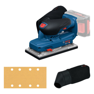 Bosch akumuliatorinis vibracinis plokštuminis šlifuoklis GSS 18V-18, be akumuliatoriaus ir kroviklio, dėžėje