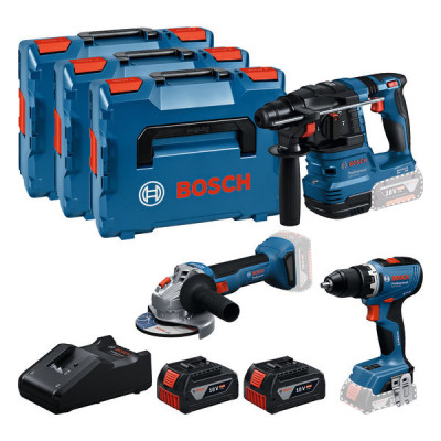 Bosch GSR + GBH + GWS – akumuliatorinių įrankių rinkinys