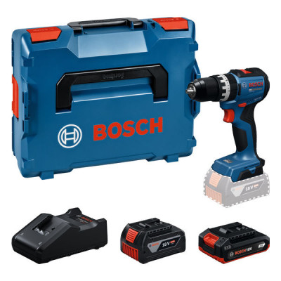 Bosch akumuliatorinis smūginis gręžtuvas-suktuvas GSB 18V-52 – 2 × akumuliatorius