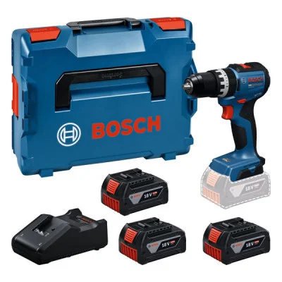 Bosch akumuliatorinis smūginis gręžtuvas-suktuvas GSB 18V-52, 3 × 5,0 Ah, L-BOXX lagaminas