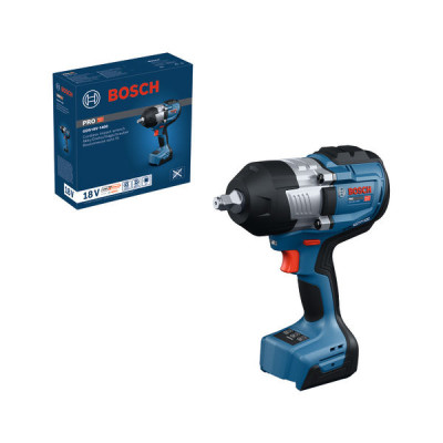 Bosch akumuliatorinis smūginis veržliasukis GDS 18V-1400, be akumuliatoriaus ir įkroviklio, dėžėje