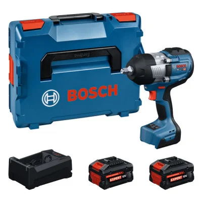 Bosch akumuliatorinis smūginis veržliasukis GDS 18V-1400, L-BOXX lagaminas, 2 × EXBA18V-80