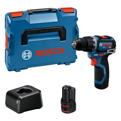 Bosch akumuliatorinis smūginis gręžtuvas-suktuvas GSB 12V-32 – 2 × akumuliatorius · L-BOXX