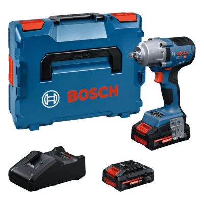 Bosch akumuliatorinis smūginis veržliasukis GDS 18V-450 H – 2 × akumuliatorius