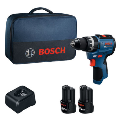 Bosch akumuliatorinis smūginis gręžtuvas-suktuvas GSB12V-31 – 2 × akumuliatorius