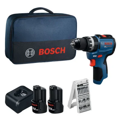 Bosch akumuliatorinis smūginis gręžtuvas-suktuvas GSB 12V-31 – 2 × akumuliatorius