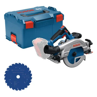 Bosch akumuliatorinis diskinis pjūklas GKS 18V-57, be akumuliatoriaus ir įkroviklio, L-BOXX lagaminas, su papildomu disku