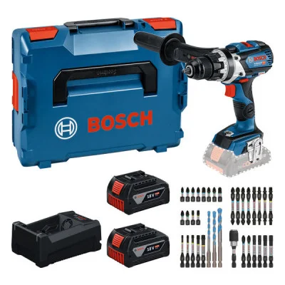 Bosch akumuliatorinis gręžtuvas-suktuvas GSR 18V-110 C – 2 × akumuliatorius