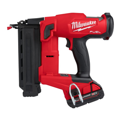 Akumuliatorinės apdailos viniakalės Milwaukee M18 FN18GS-202X rinkinys, 18 V, 2 x 2 Ah, įkroviklis + lagaminas