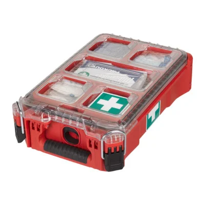 Milwaukee PACKOUT First Aid DIN 13157 – sukomplektuotas pirmosios pagalbos rinkinys