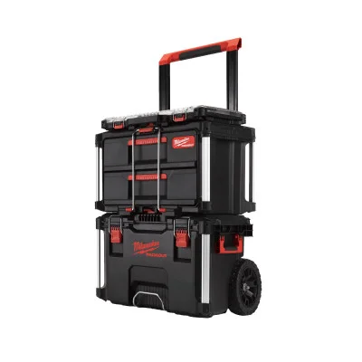 Milwaukee PACKOUT, 3 dalių sistema – modulinis įrankių laikymo vežimėlio komplektas