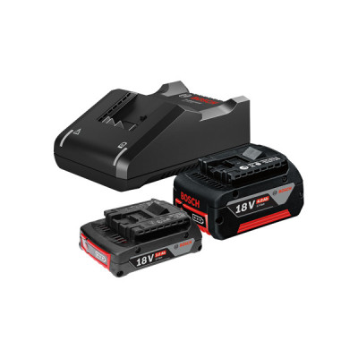 Bosch GBA 18V 2,0 Ah + 4,0 Ah – akumuliatorių ir įkroviklio komplektas