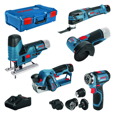 Bosch GSR + GOP + GHO – akumuliatorinių įrankių rinkinys