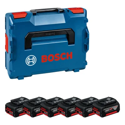 Bosch akumuliatorių komplektas 6 × GBA 18V 4.0 Ah / L-BOXX 136