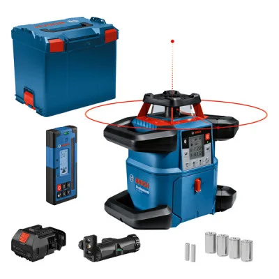 Bosch Professional GRL 600 CHV – rotacinis lazerinis nivelyras / LR60 + 4 × D + L-BOXX
