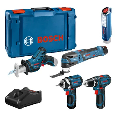 Bosch Professional GSR 12V-15 + GOP 12V-28 + GDR 12V-105 – akumuliatorinių įrankių rinkinys
