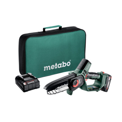 Metabo MS 18 LTX 15 18 V akumuliatorinis šakų pjūklas, 2 Ah komplektas