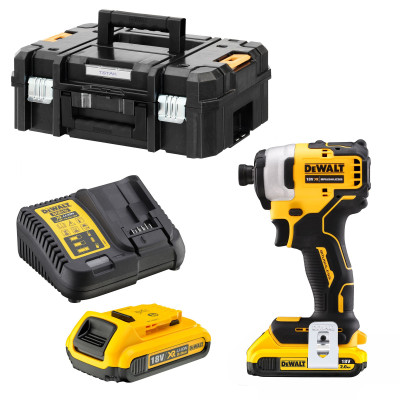 DeWalt smūginis suktuvas DCF809D2T, 2× 2,0 Ah, su lagaminu
