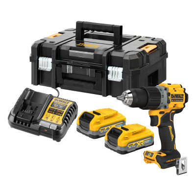 Dewalt akumuliatorinis smūginis gręžtuvas-suktuvas DCD805S2T, 2 × 3,5 Ah