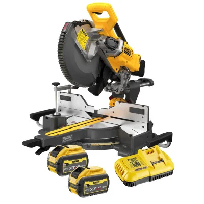 DeWalt akumuliatorinės skersinio pjovimo staklės DCS781X2 – 2 × akumuliatorius