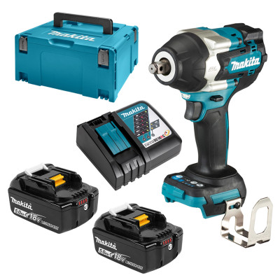 Makita akumuliatorinis smūginis veržliasukis DTW700RTJ (18 V, 2 × 5,0 Ah)