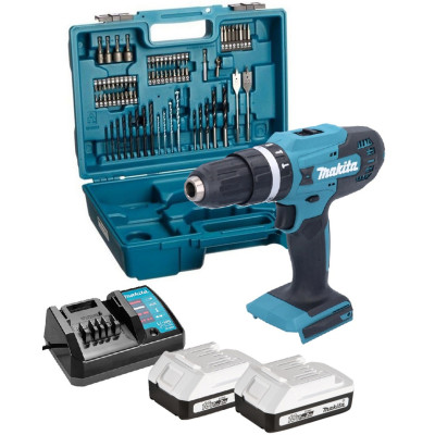 Makita akumuliatorinis smūginis gręžtuvas-suktuvas HP488D007 (18 V, 2 × 2,0 Ah)