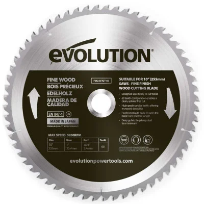 Evolution diskinio pjūklo diskas FW255TCT-60 (255 mm, 60)