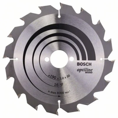 Bosch diskinio pjūklo diskas Optiline Wood 2608641184 (190 × 30 mm, 16 dantų)