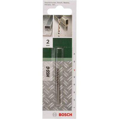 Bosch HSS metalo grąžtas 2609255036 HSS-G (2 mm)