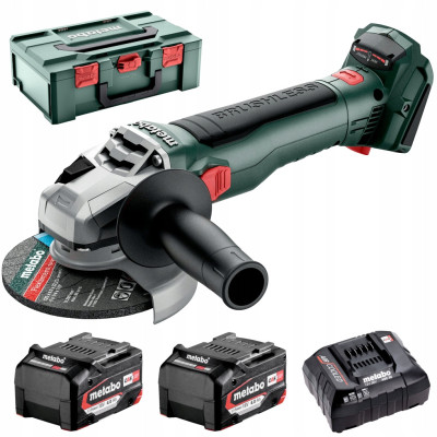 Metabo akumuliatorinis kampinis šlifuoklis W 18 LT BL 11-125 (18 V, 125 mm, 2 × 4,0 Ah)