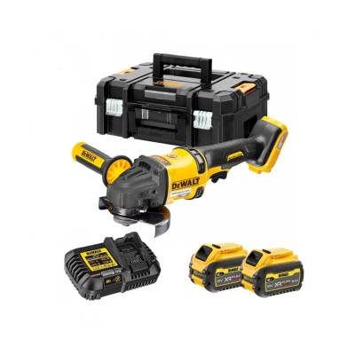 DeWalt akumuliatorinis kampinis šlifuoklis FLEXVOLT DCG418T2 (54 V, 2 × 6,0 Ah (18 V) / 2,0 Ah (54 V))
